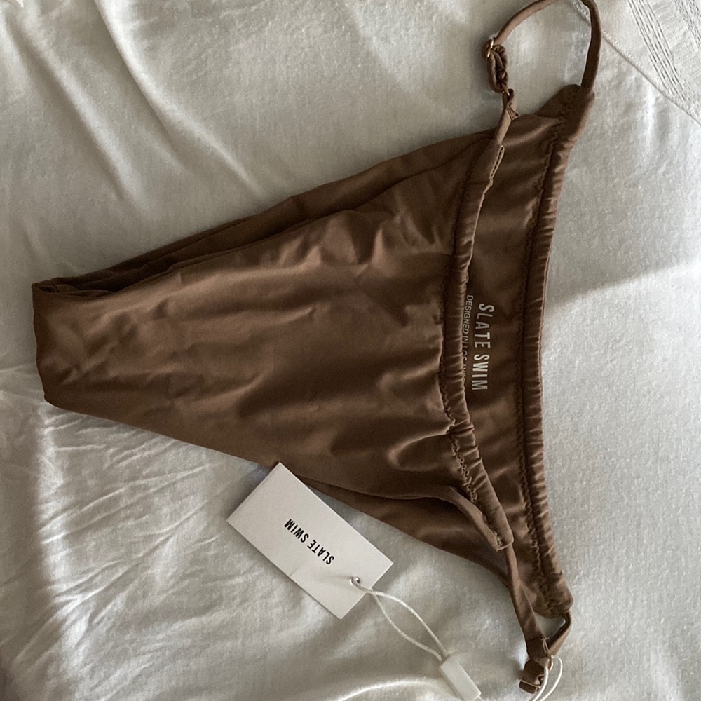 Slate Swim Rain Bottom in Toast, Size Medium